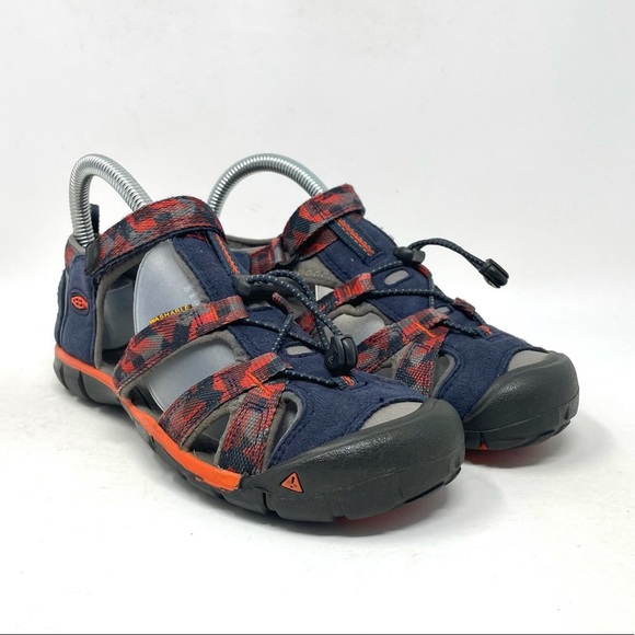Keen Newport H2 Waterproof Sandals Orange Blue Youth 5 - Picture 2 of 8